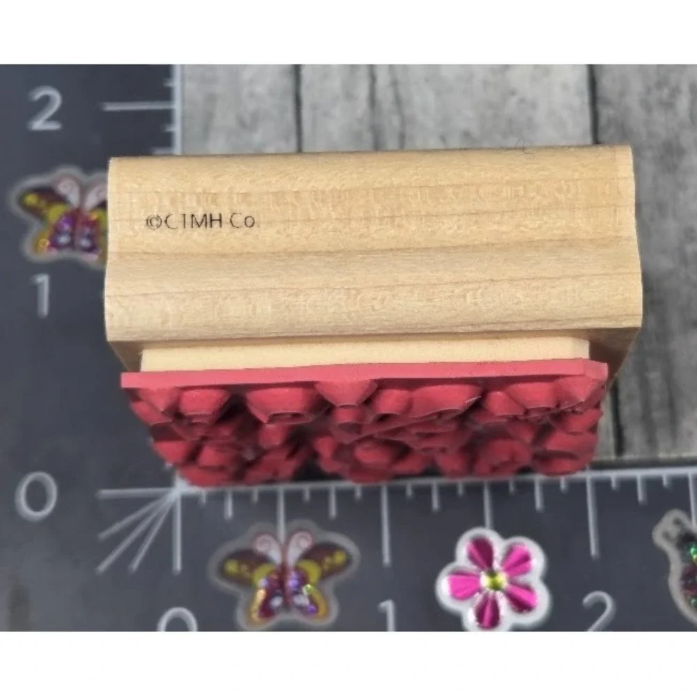 CTMH Flowers Plants Background Leaves Rubber Stamp Wood #R3